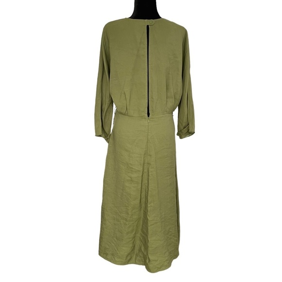 Aritzia Wilfred Tavin Belted Linen-Blend Midi/Maxi Dress size Large - Picture 12 of 13